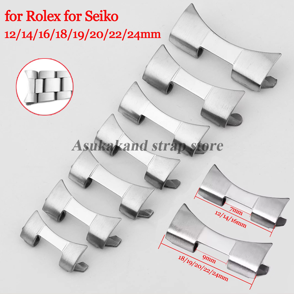 Quiet Luxury Watch - 2pcs 12/14/16/18/19/20/22/24mm Stainless Steel Adapter for
