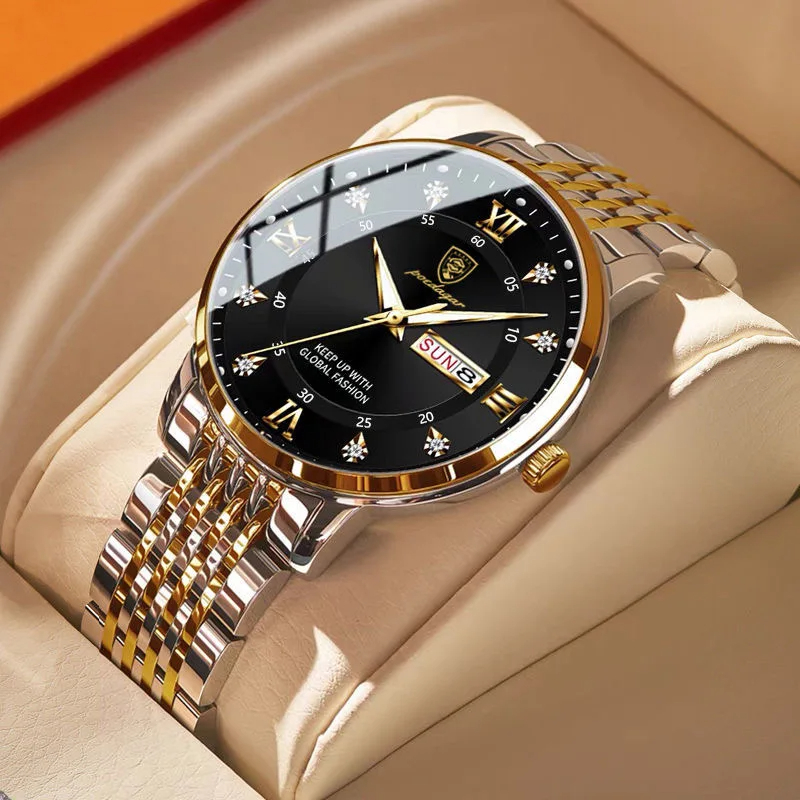 Luxury Watch Top 10 - POEDAGAR Top Brand Men Watch Stainless