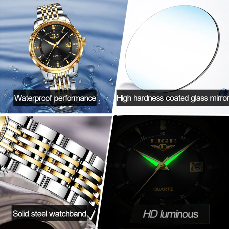 LIGE Fashion Women Watch Top B - Luxury Watch Top 10 review and price
