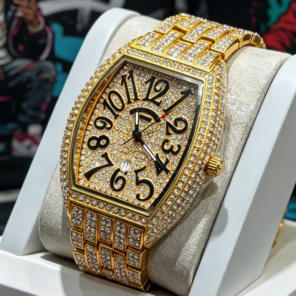 Tonneau NO Logo Full Diamond H - Luxury Watch Brands Logo review and price