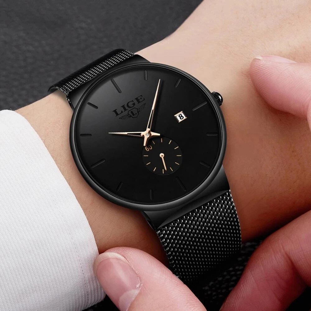 LIGE Fashion Mens Watches Top  - Luxury Watch Top 10 review and price
