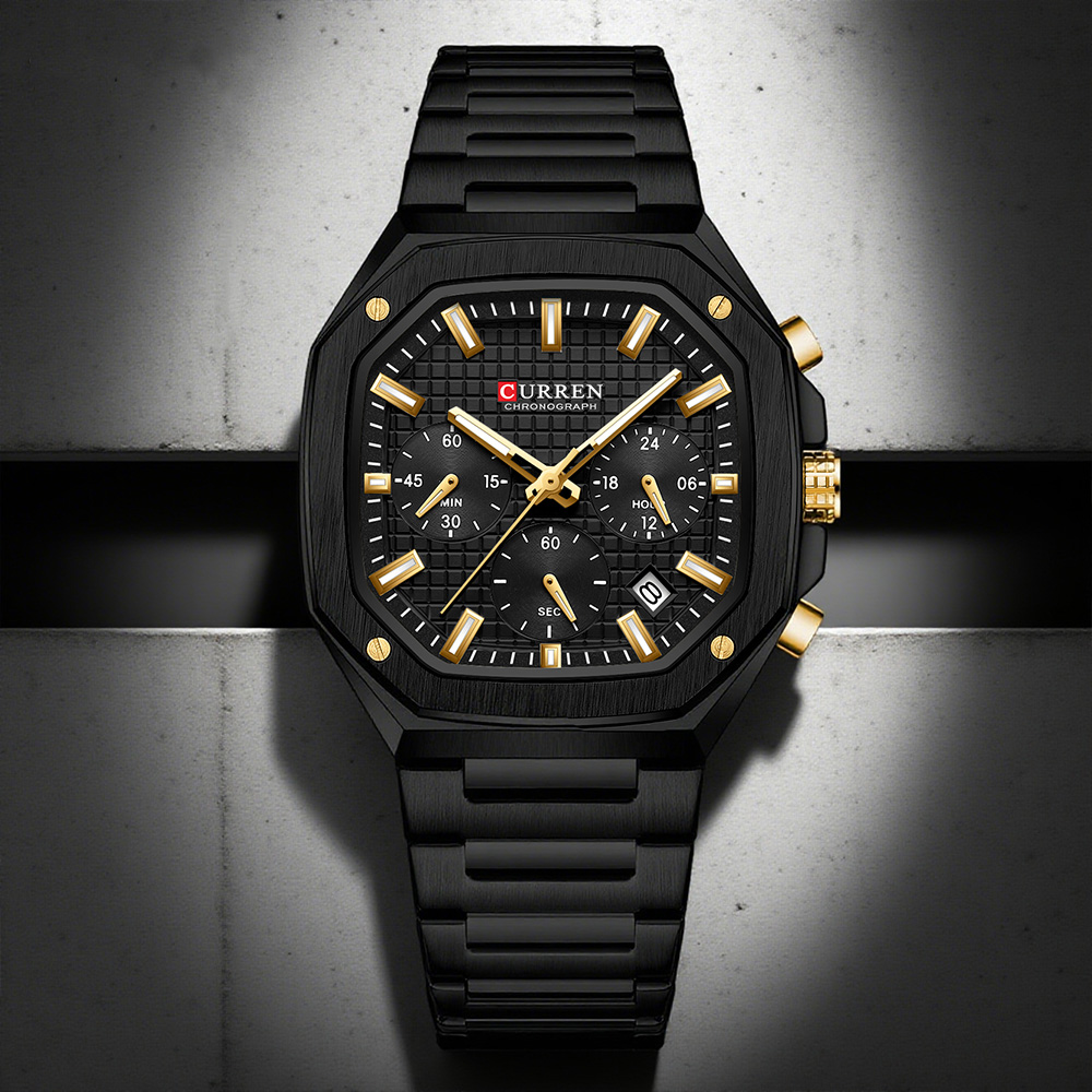 CURREN Luxury Square Chrono Wa - Luxury Watch For Men review and price