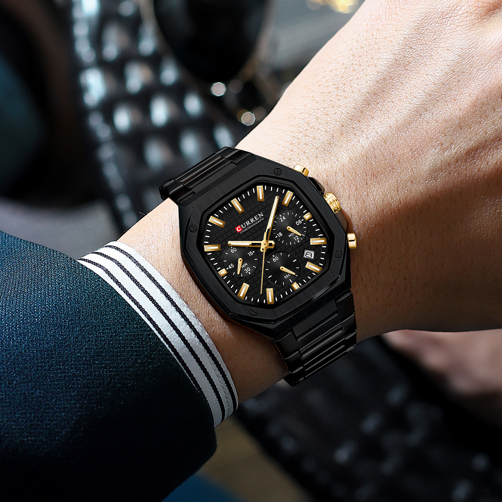 CURREN Luxury Square Chrono Wa - Luxury Watch For Men review and price