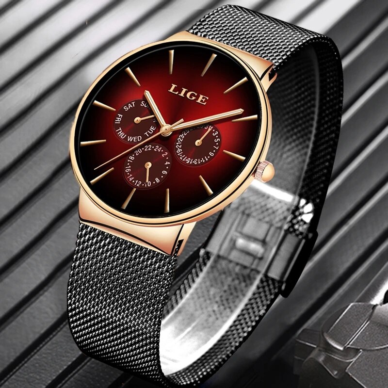 New LIGE Fashion Mens Watches  - Luxury Watch Top 10 review and price