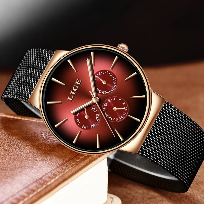 New LIGE Fashion Mens Watches  - Luxury Watch Top 10 review and price