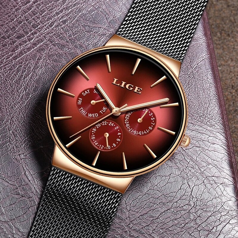 New LIGE Fashion Mens Watches  - Luxury Watch Top 10 review and price